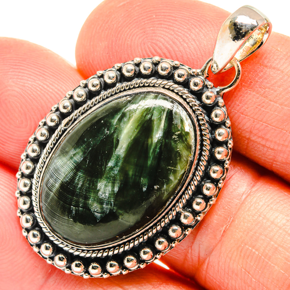 Seraphinite Pendants handcrafted by Anasilvercos - PD26505