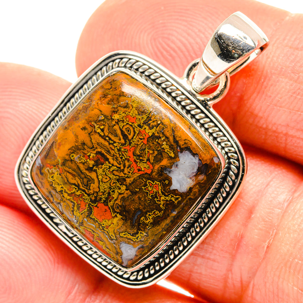 Moroccan Agate Pendants handcrafted by Anasilvercos - PD26507