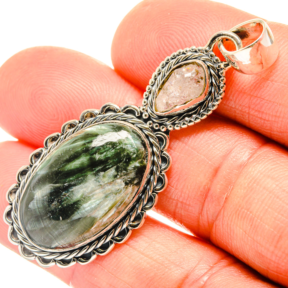 Seraphinite Pendants handcrafted by Anasilvercos - PD26512