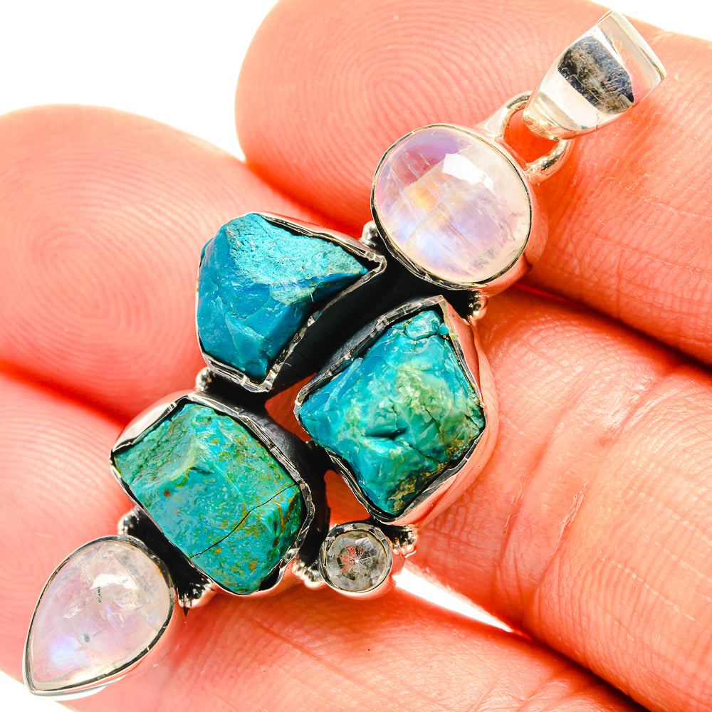 Chrysocolla Pendants handcrafted by Anasilvercos - PD26527