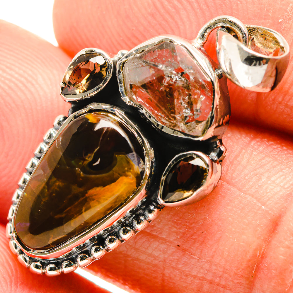 Mexican Fire Agate Pendants handcrafted by Anasilvercos - PD26540
