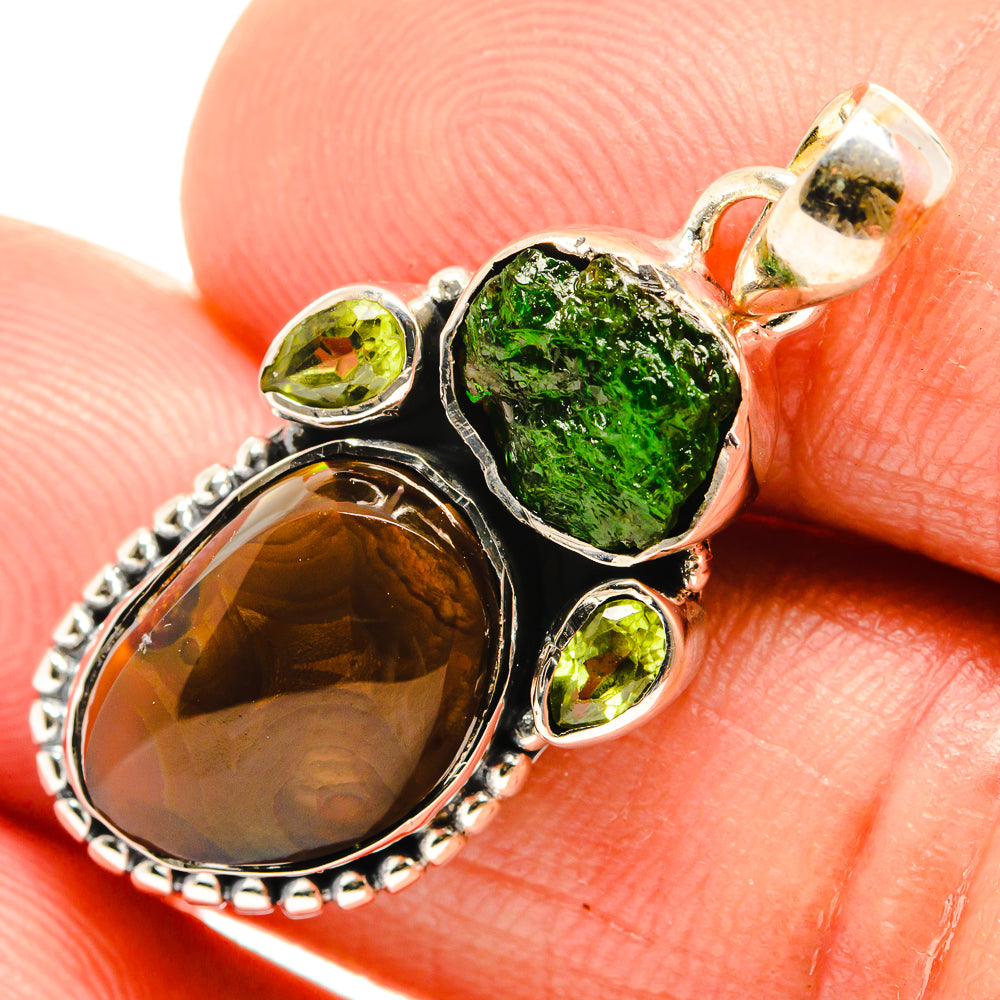 Mexican Fire Agate Pendants handcrafted by Anasilvercos - PD26542