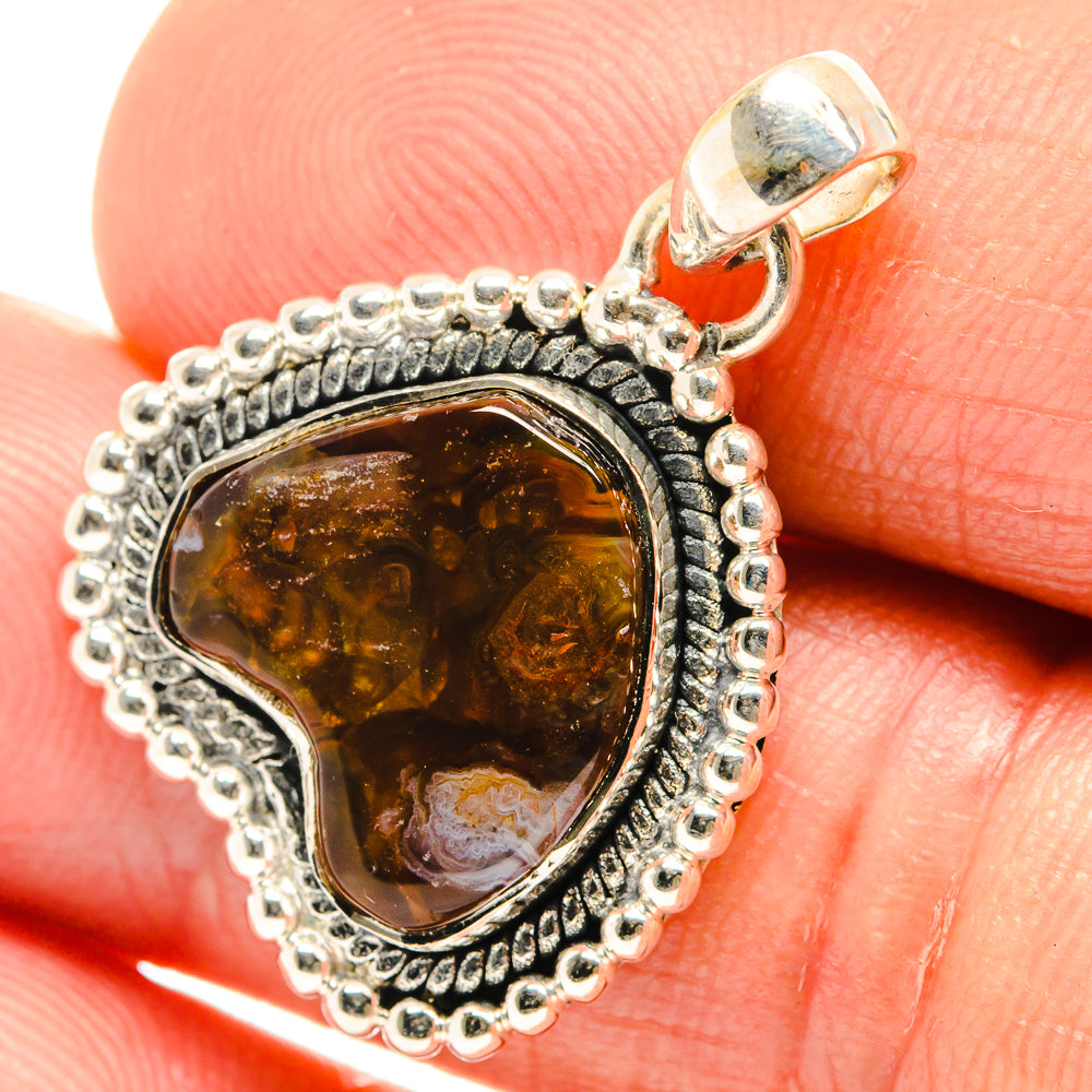 Mexican Fire Agate Pendants handcrafted by Anasilvercos - PD26552