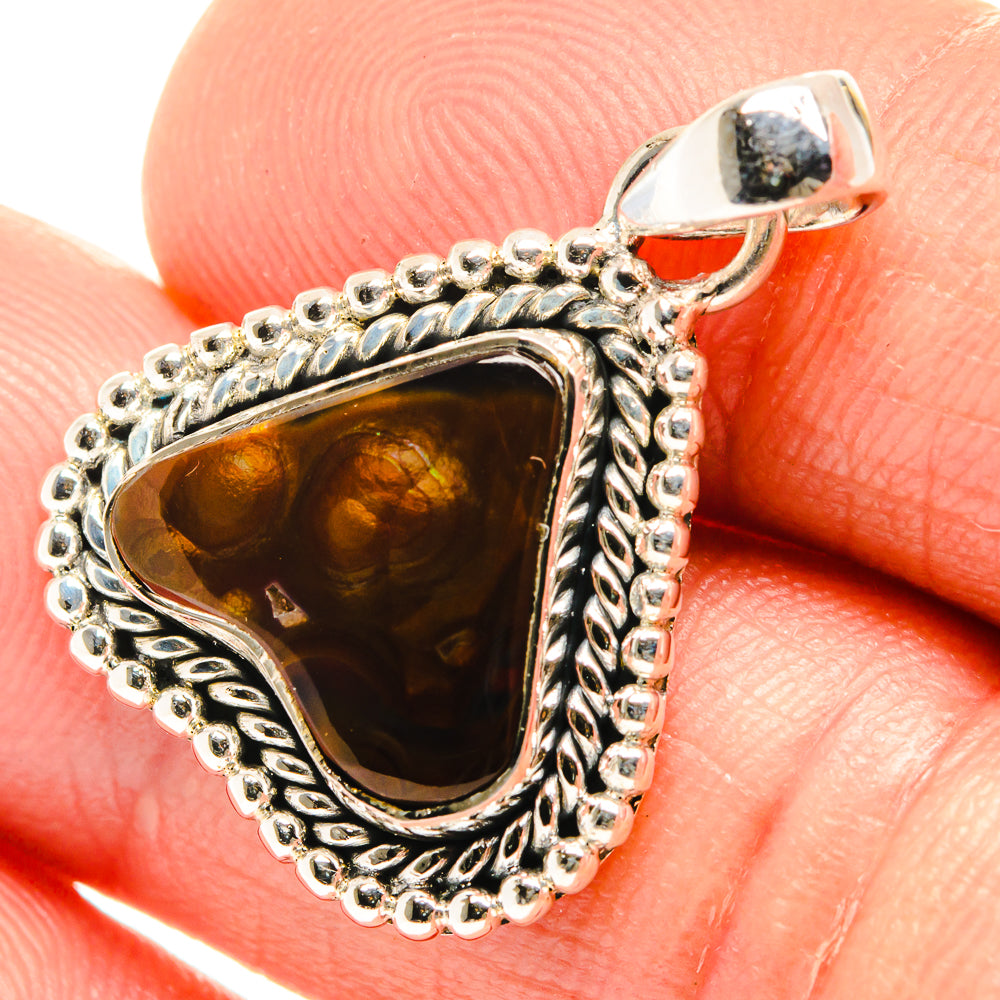 Mexican Fire Agate Pendants handcrafted by Anasilvercos - PD26553
