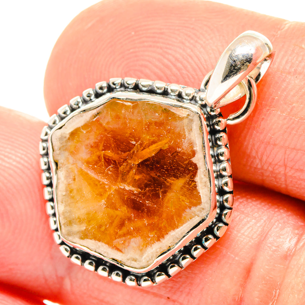 Citrine Pendants handcrafted by Anasilvercos - PD26560