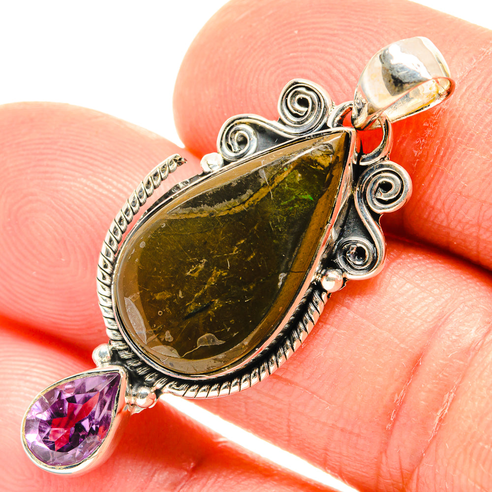 Ammolite Pendants handcrafted by Anasilvercos - PD26586