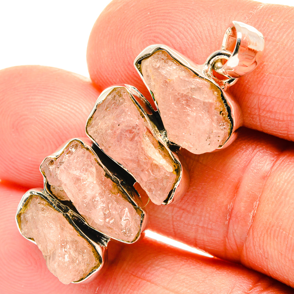 Rose Quartz Pendants handcrafted by Anasilvercos - PD26608