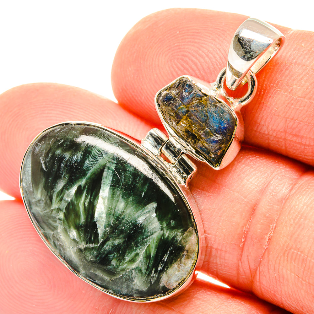 Seraphinite Pendants handcrafted by Anasilvercos - PD26614