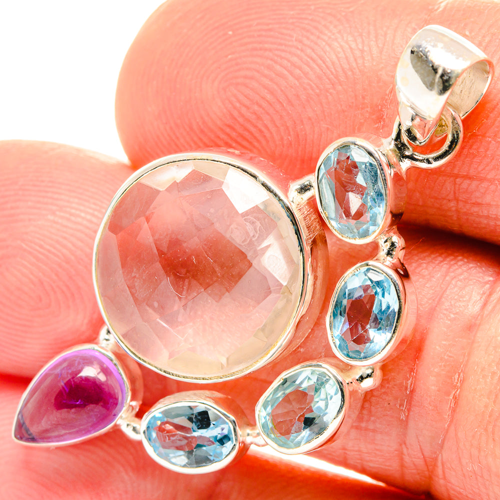 White Quartz Pendants handcrafted by Anasilvercos - PD26621