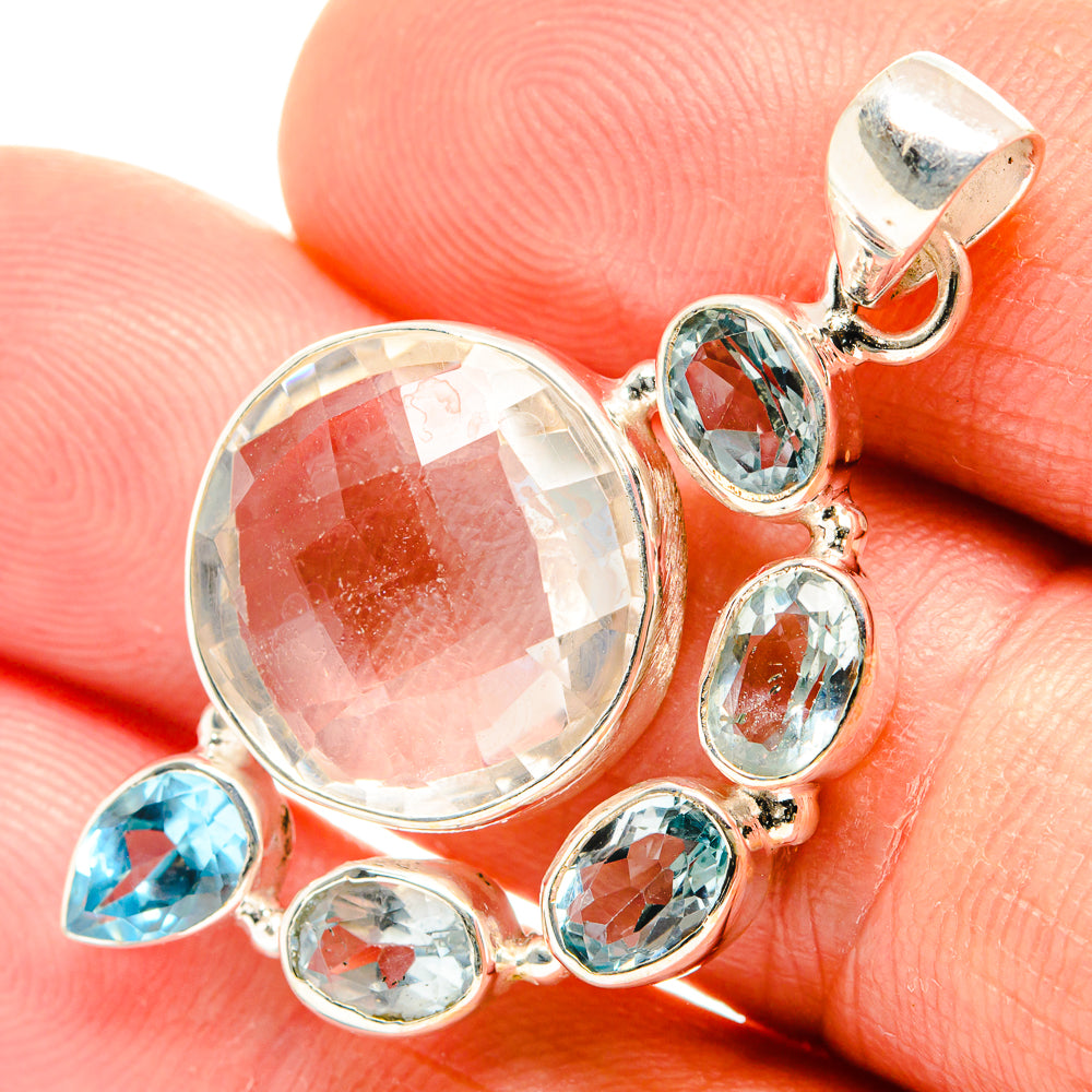 White Quartz Pendants handcrafted by Anasilvercos - PD26622