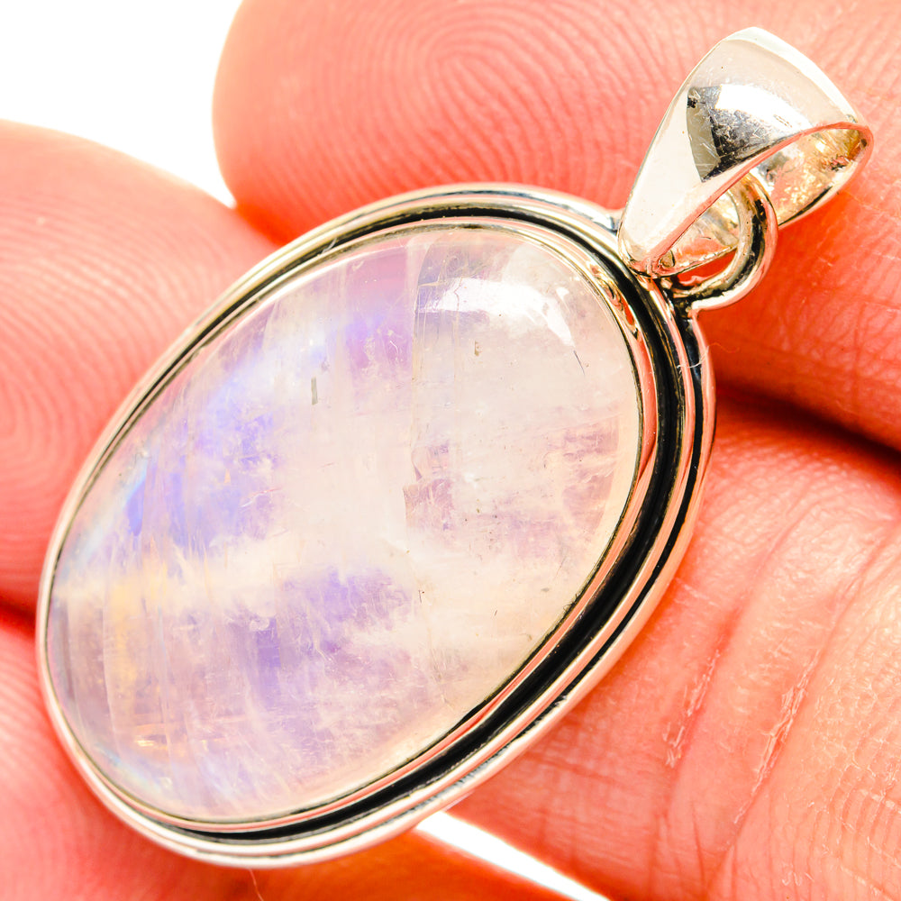 Rainbow Moonstone Pendants handcrafted by Anasilvercos - PD26625