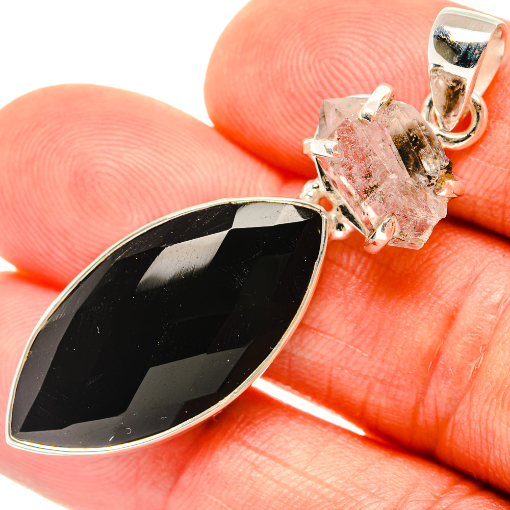 Black Onyx Pendants handcrafted by Anasilvercos - PD26665