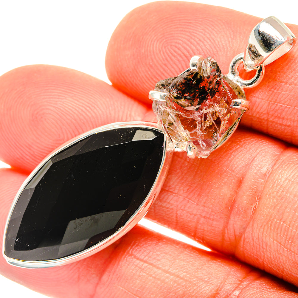 Black Onyx Pendants handcrafted by Anasilvercos - PD26666