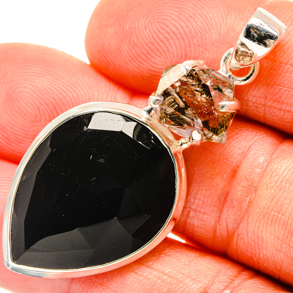 Black Onyx Pendants handcrafted by Anasilvercos - PD26667