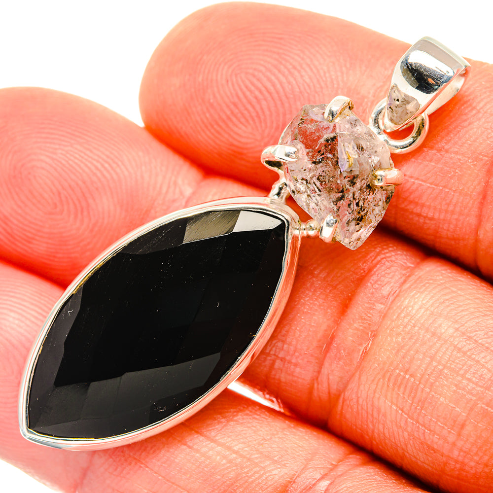 Black Onyx Pendants handcrafted by Anasilvercos - PD26668