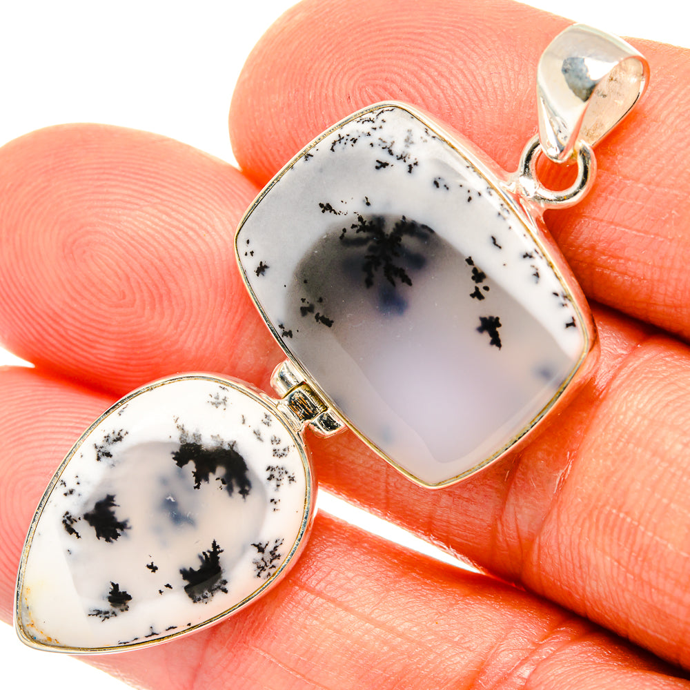 Dendritic Opal Pendants handcrafted by Anasilvercos - PD26674