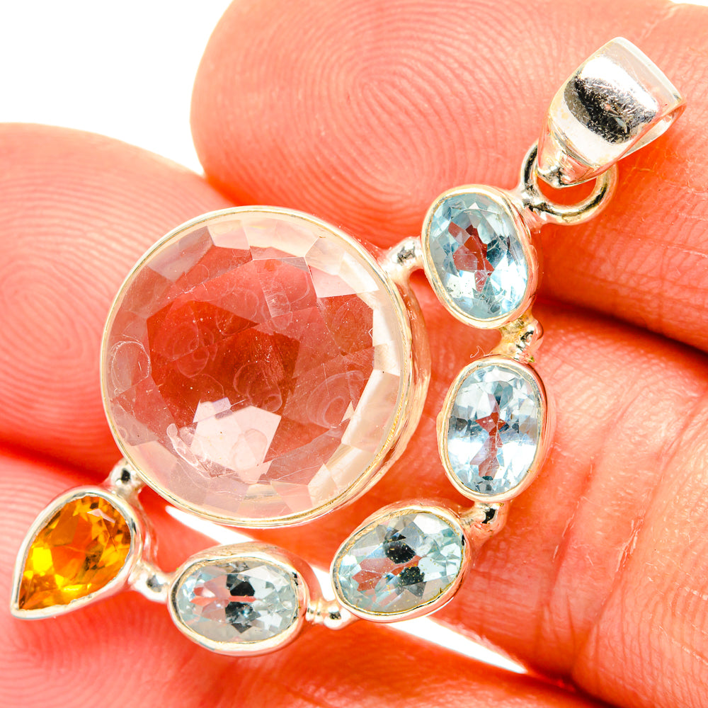 White Quartz Pendants handcrafted by Anasilvercos - PD26683