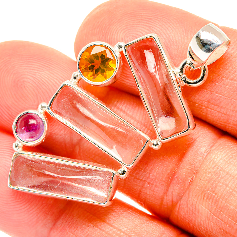 White Quartz Pendants handcrafted by Anasilvercos - PD26689