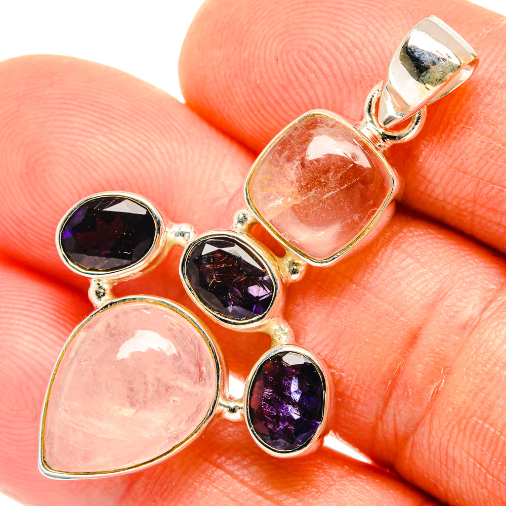Rose Quartz Pendants handcrafted by Anasilvercos - PD26690