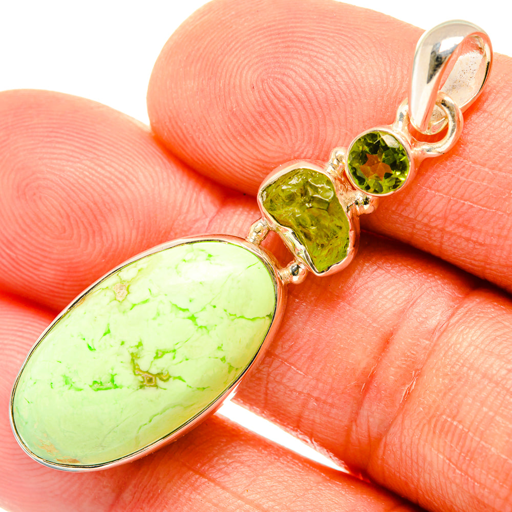 Lemon Chrysoprase Pendants handcrafted by Anasilvercos - PD26701