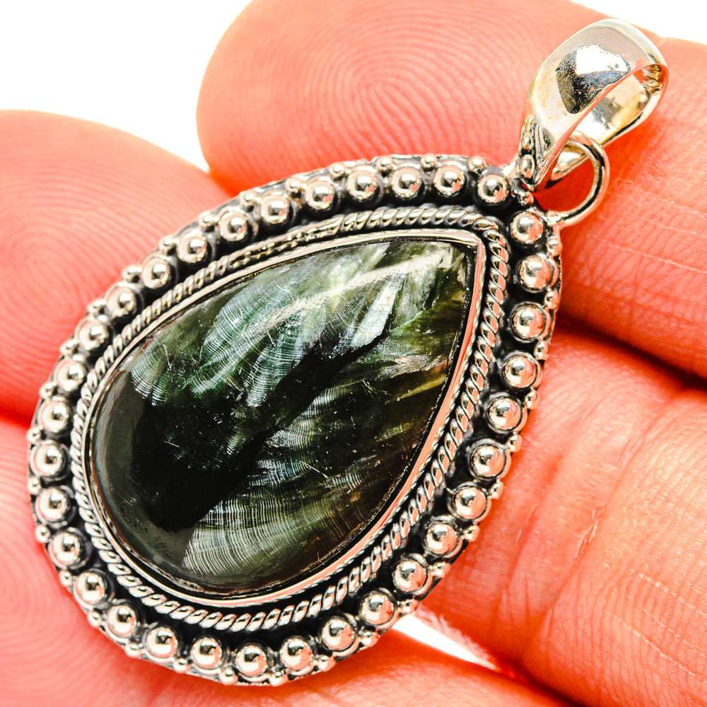 Seraphinite Pendants handcrafted by Anasilvercos - PD26704