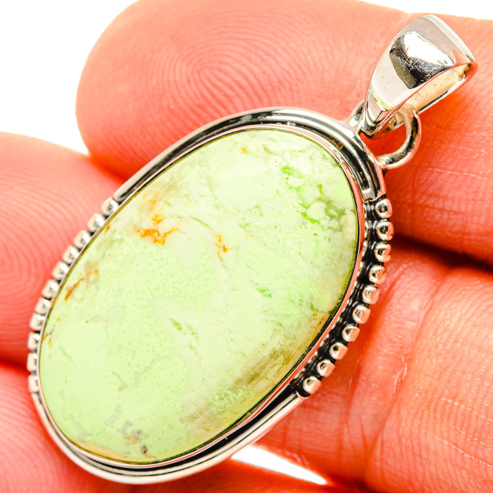 Lemon Chrysoprase Pendants handcrafted by Anasilvercos - PD26705