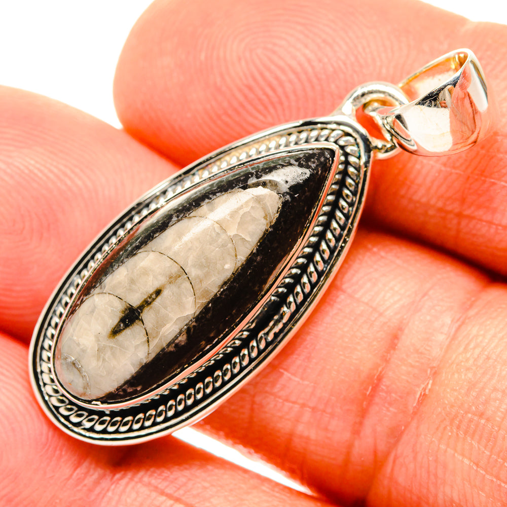 Orthoceras Fossil Pendants handcrafted by Anasilvercos - PD26740