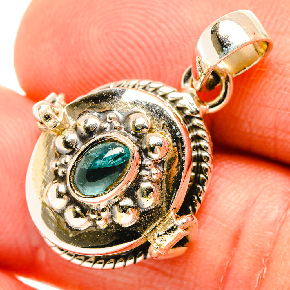 Blue Tourmaline Pendants handcrafted by Anasilvercos - PD26768