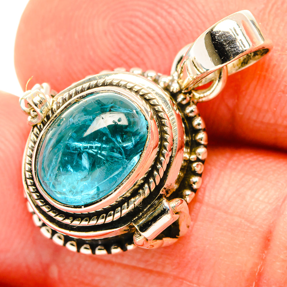 Blue Tourmaline Pendants handcrafted by Anasilvercos - PD26772