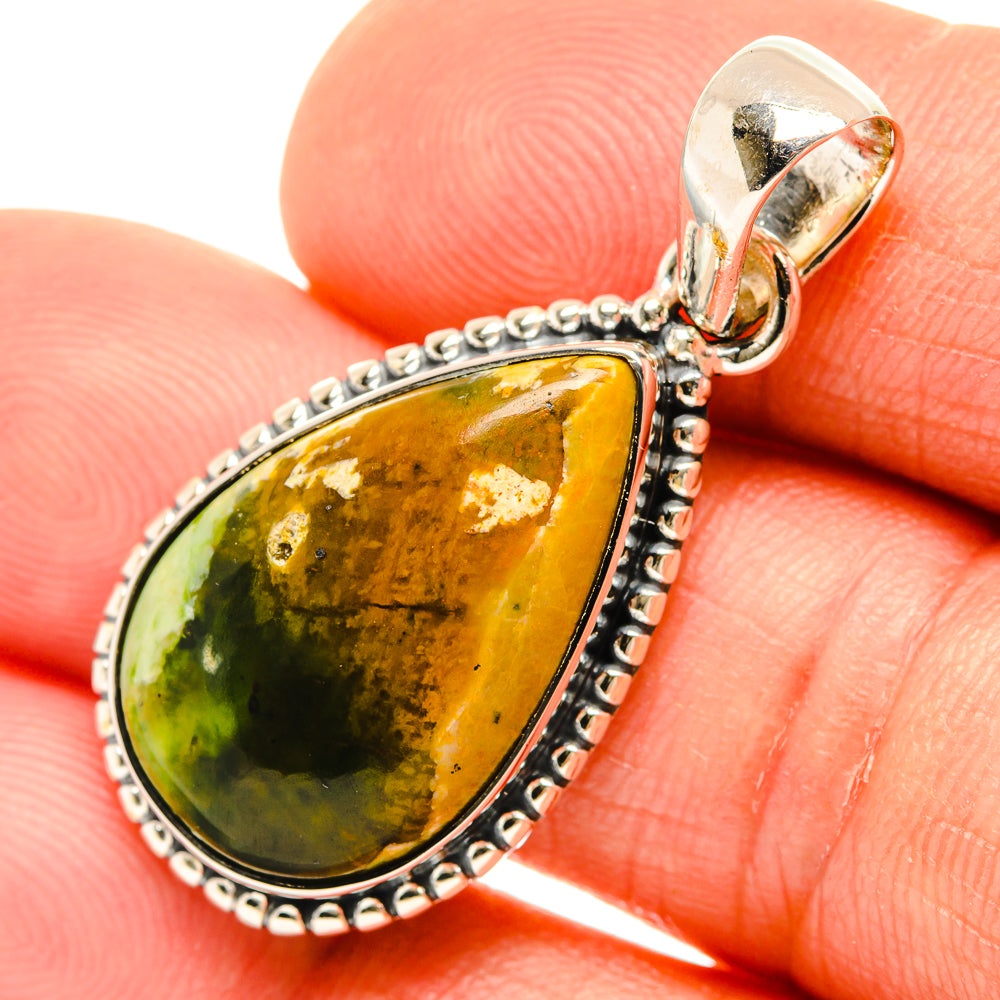Rainforest Jasper Pendants handcrafted by Anasilvercos - PD26791