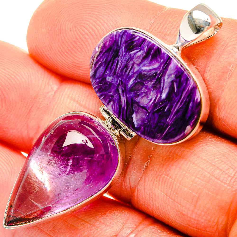 Charoite Pendants handcrafted by Anasilvercos - PD26816
