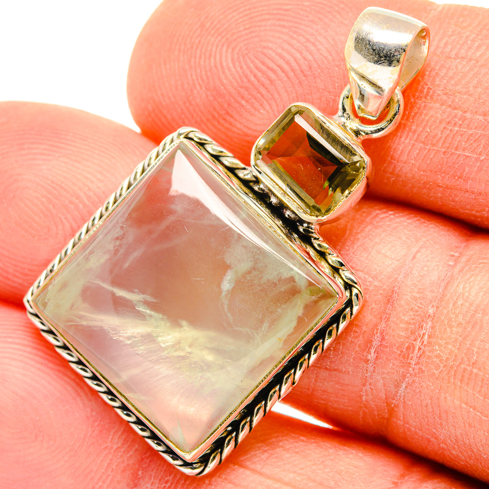 Prehnite Pendants handcrafted by Anasilvercos - PD26833