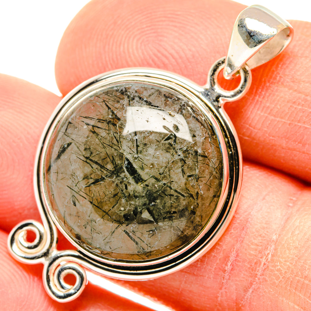 Tourmalinated Quartz Pendants handcrafted by Anasilvercos - PD26845