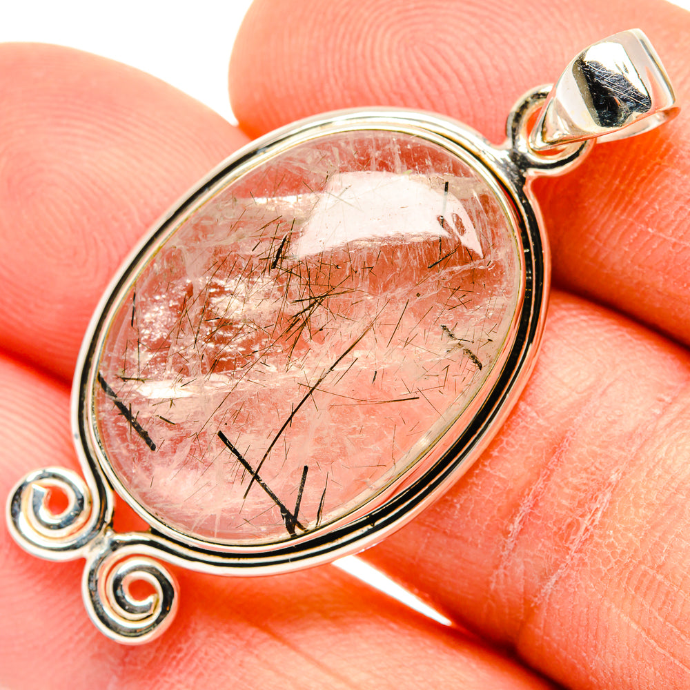 Tourmalinated Quartz Pendants handcrafted by Anasilvercos - PD26849