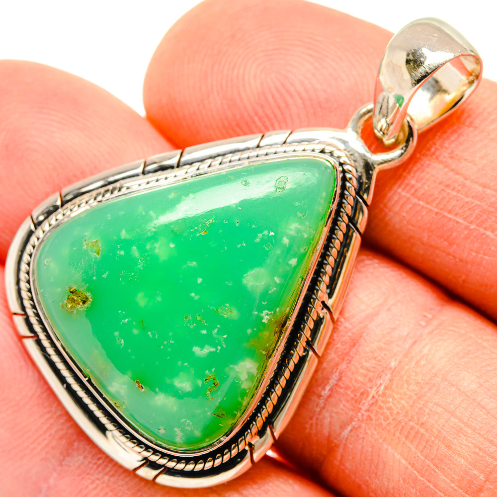 Chrysoprase Pendants handcrafted by Anasilvercos - PD26857