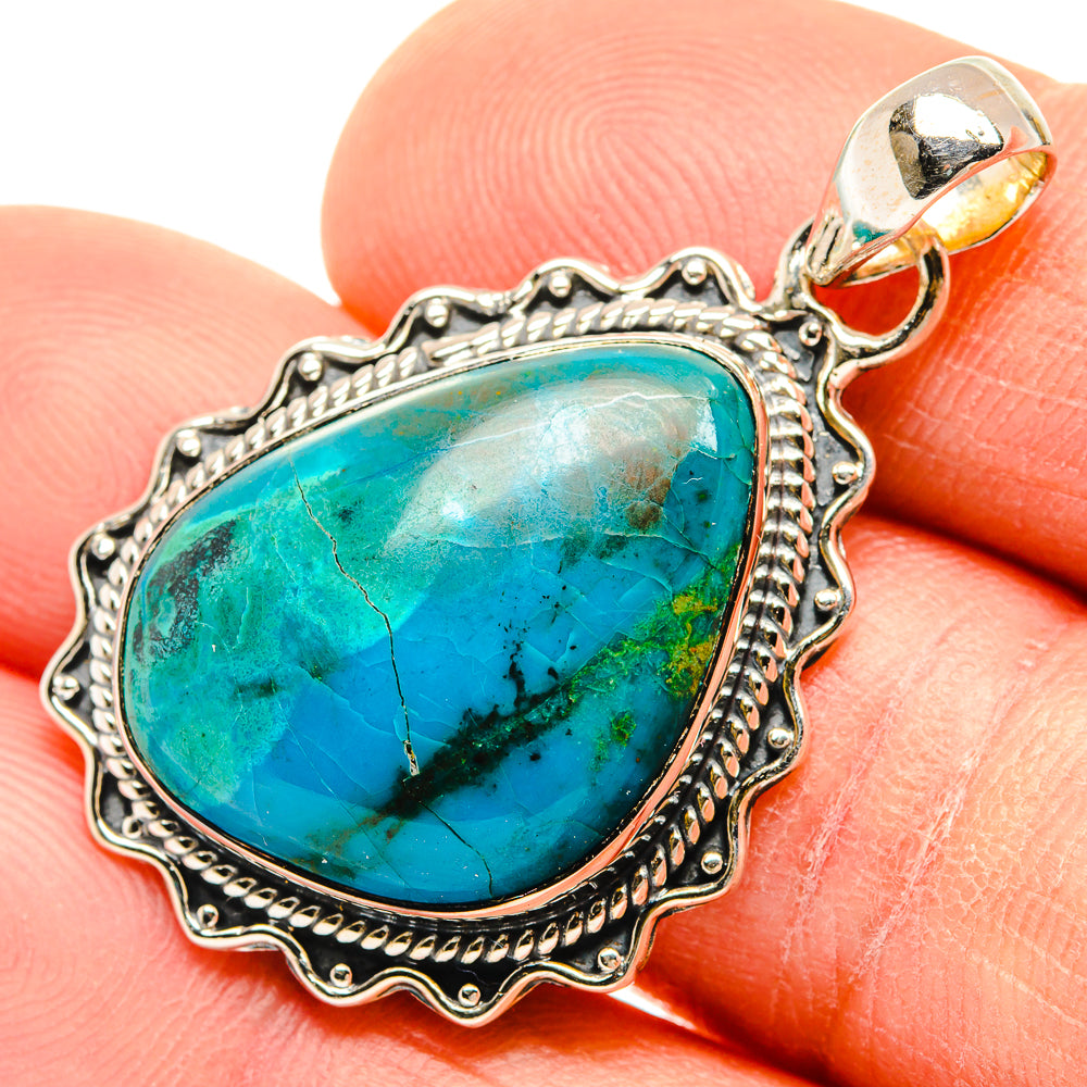 Chrysocolla Pendants handcrafted by Anasilvercos - PD26860