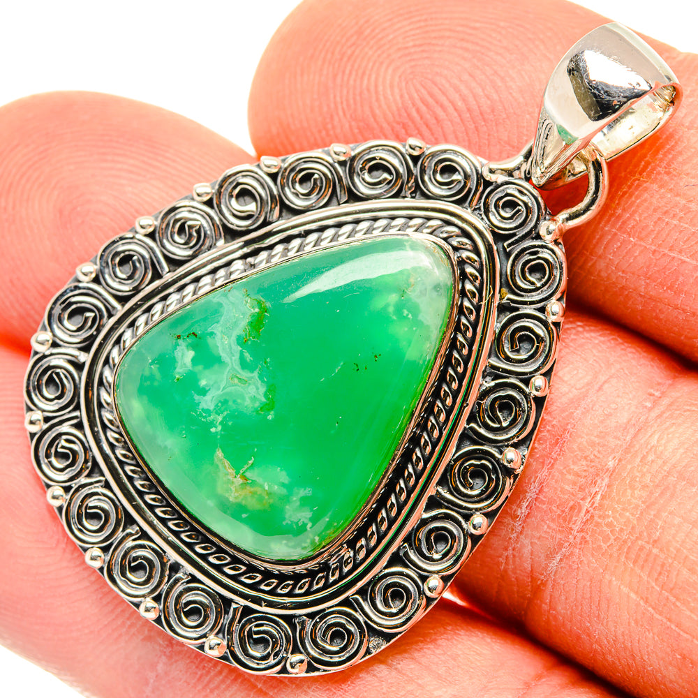 Chrysoprase Pendants handcrafted by Anasilvercos - PD26861