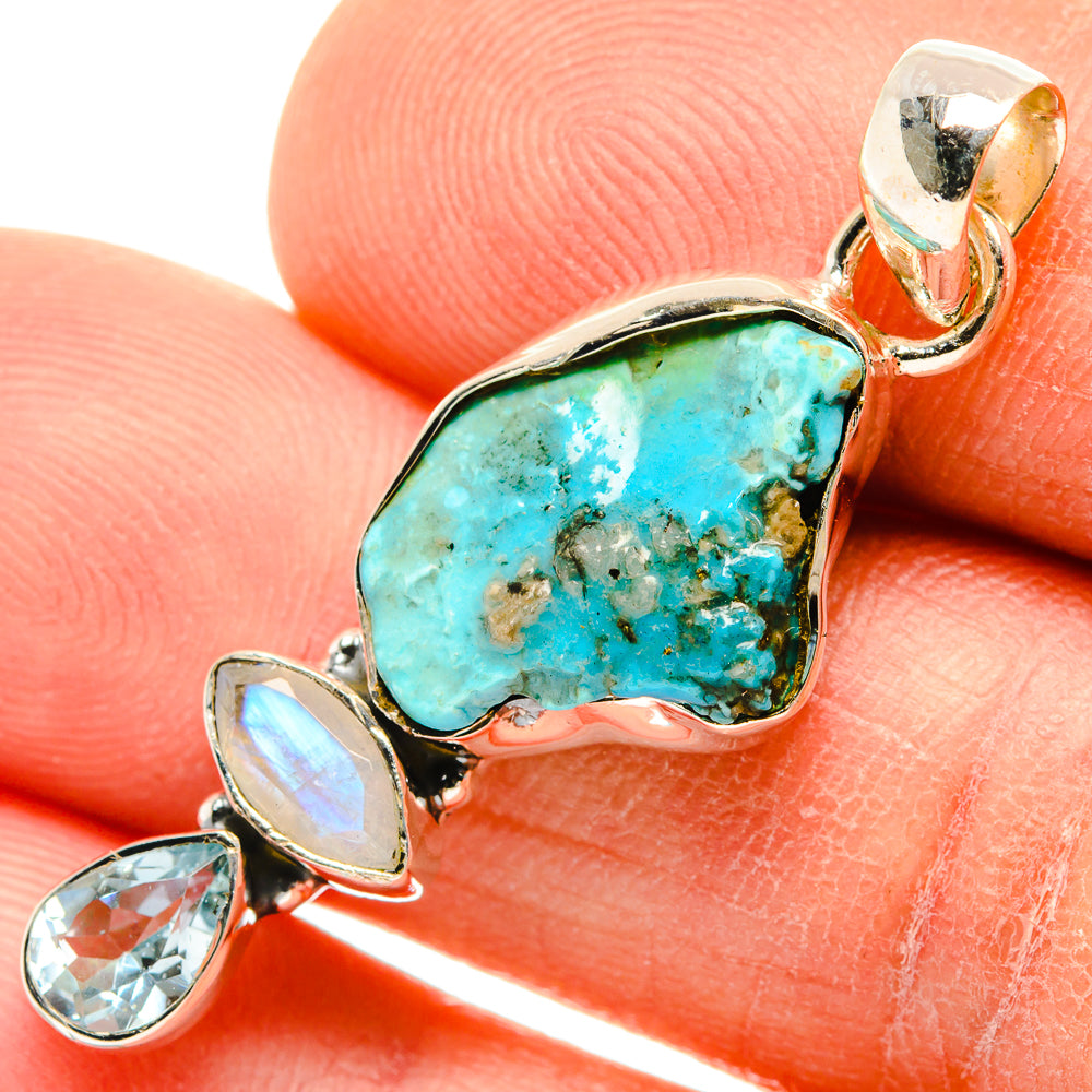 Chrysocolla Pendants handcrafted by Anasilvercos - PD26864