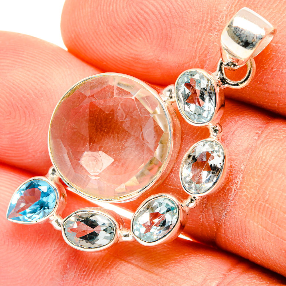 White Quartz Pendants handcrafted by Anasilvercos - PD26875
