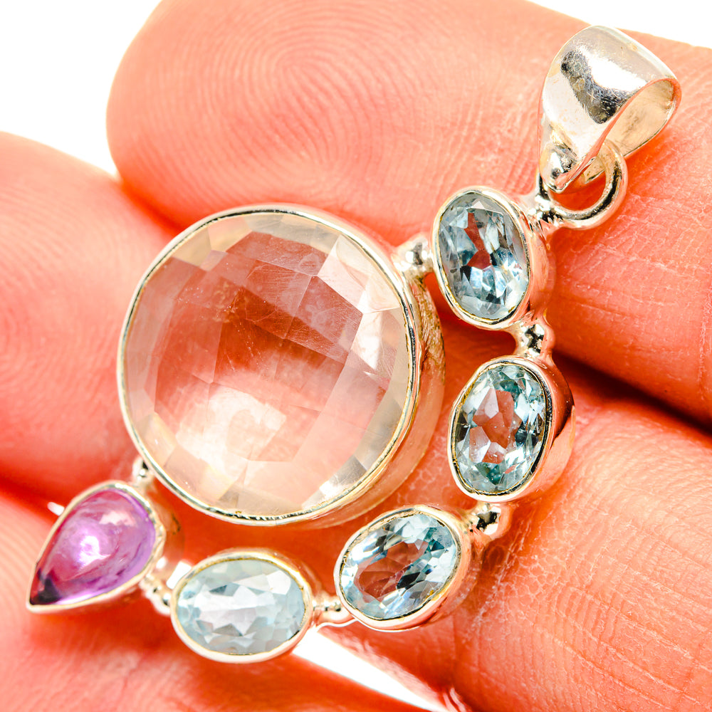 White Quartz Pendants handcrafted by Anasilvercos - PD26876