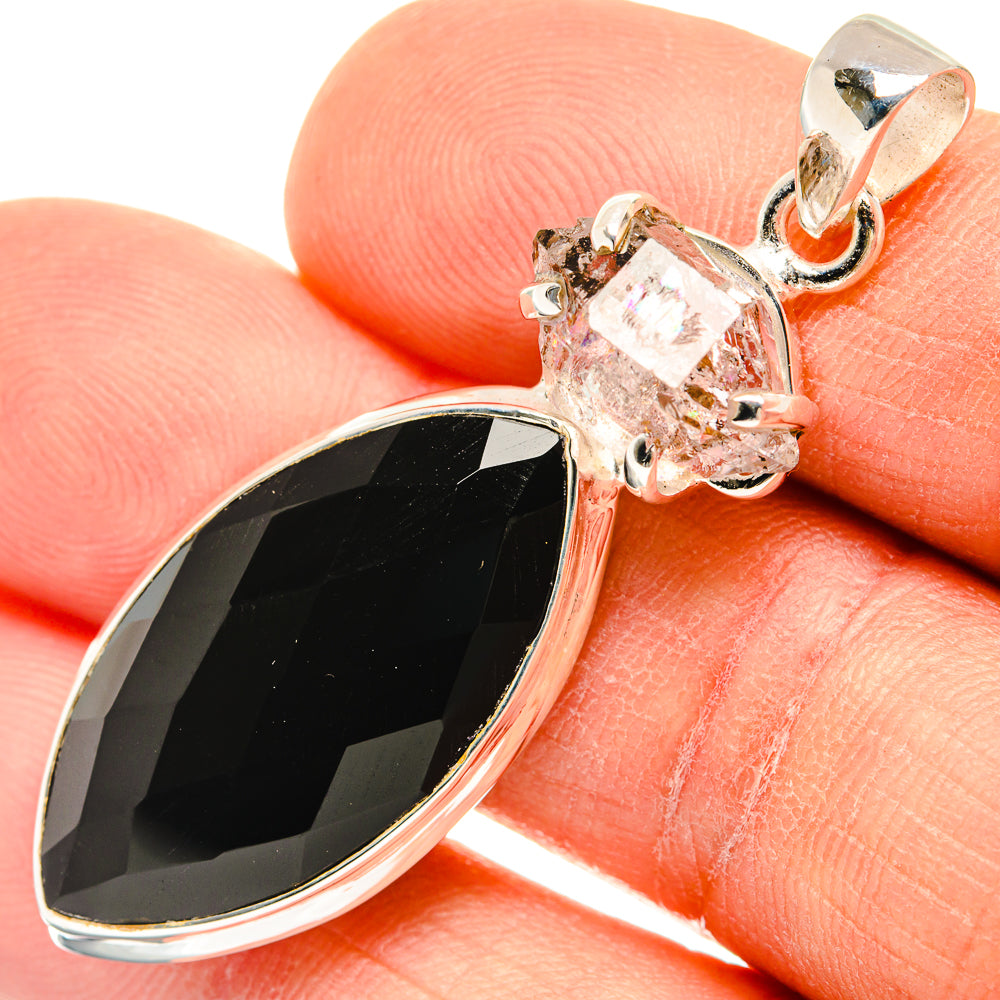 Black Onyx Pendants handcrafted by Anasilvercos - PD26896