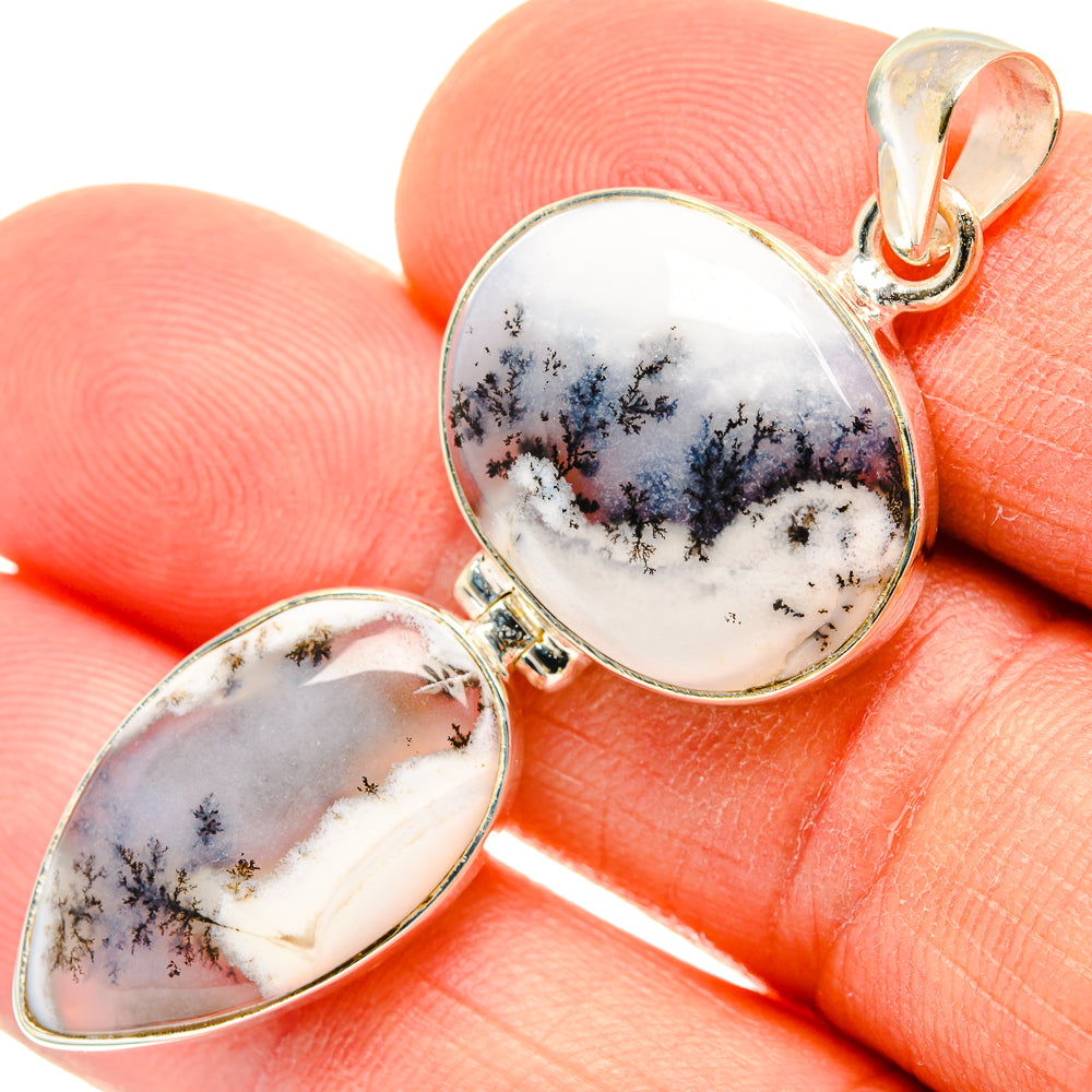 Dendritic Opal Pendants handcrafted by Anasilvercos - PD26898