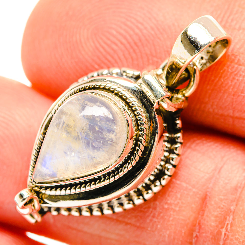 Rainbow Moonstone Pendants handcrafted by Anasilvercos - PD26929
