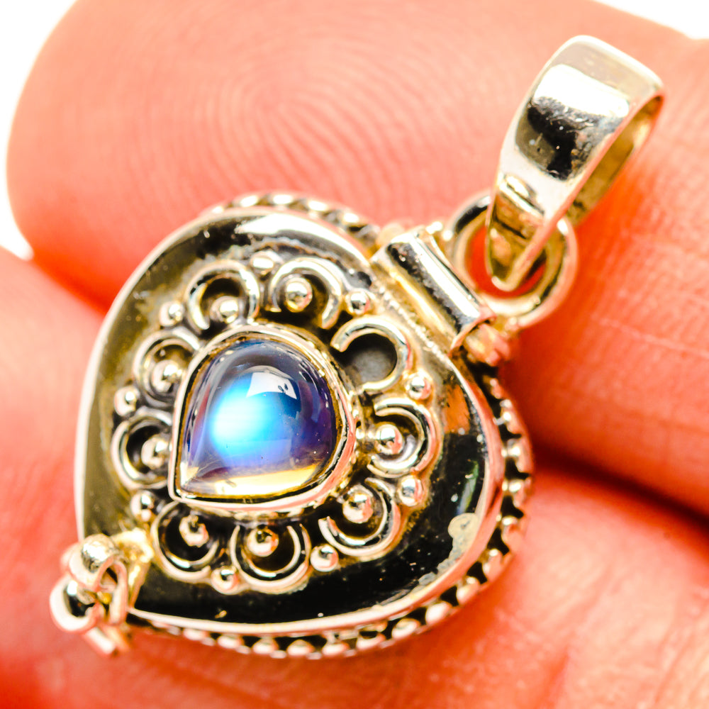 Rainbow Moonstone Pendants handcrafted by Anasilvercos - PD26935
