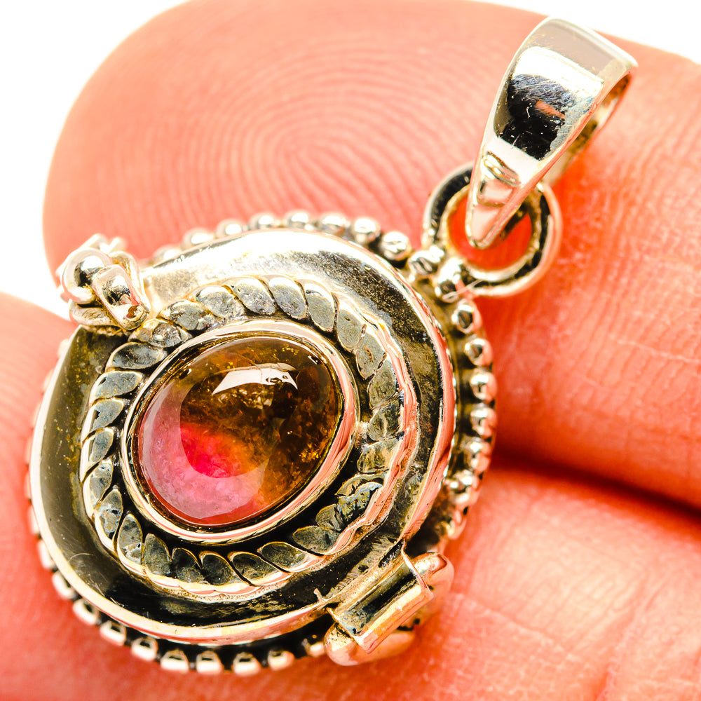 Watermelon Tourmaline Pendants handcrafted by Anasilvercos - PD26936