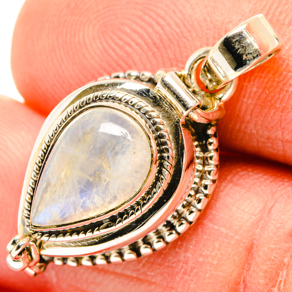Rainbow Moonstone Pendants handcrafted by Anasilvercos - PD26939