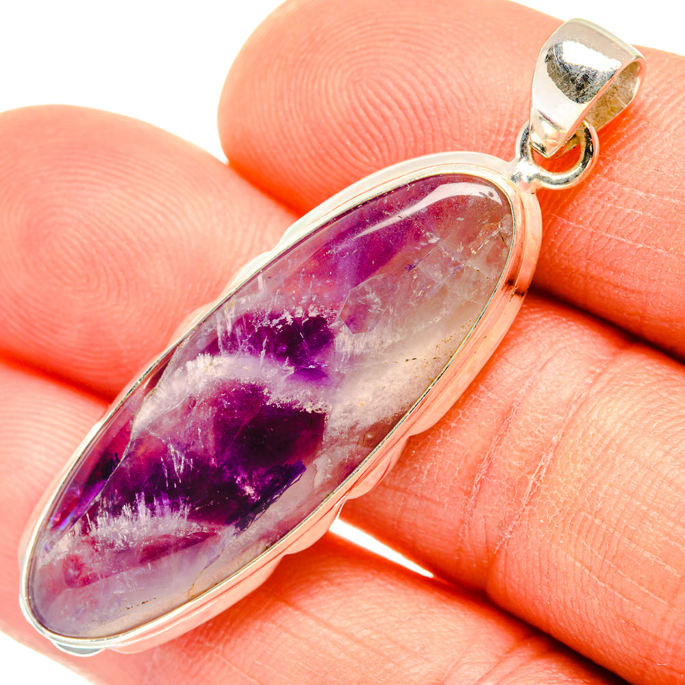 Chevron Amethyst Pendants handcrafted by Anasilvercos - PD26971