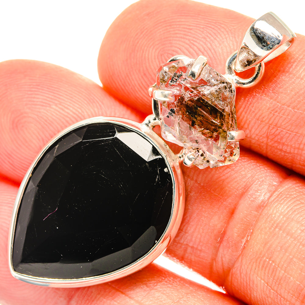Black Onyx Pendants handcrafted by Anasilvercos - PD27002