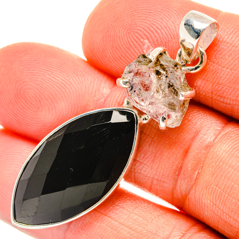 Black Onyx Pendants handcrafted by Anasilvercos - PD27003