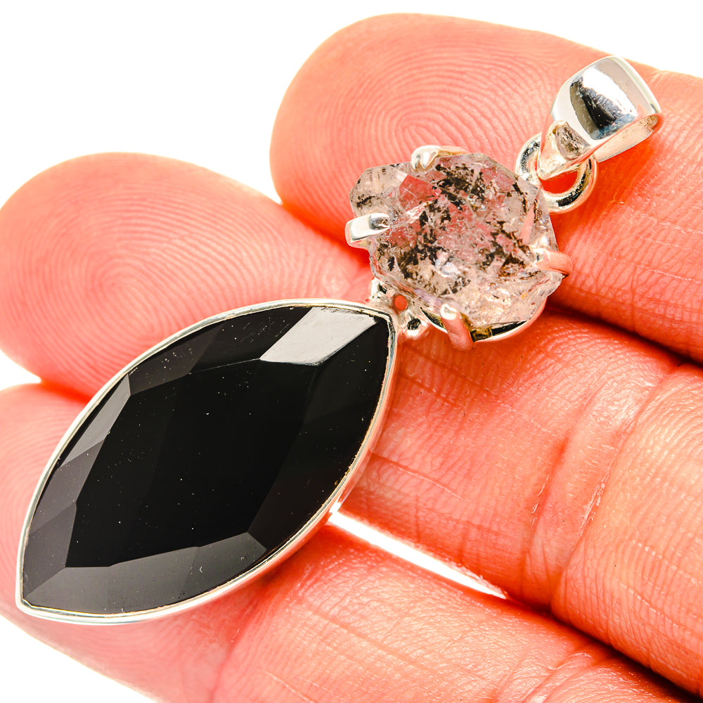 Black Onyx Pendants handcrafted by Anasilvercos - PD27004